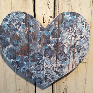 Rustic Wood Handmade Heart Farmhouse Valentine's Decor Large Wall ...