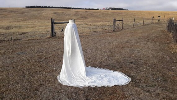 White velvet cheap wedding cape