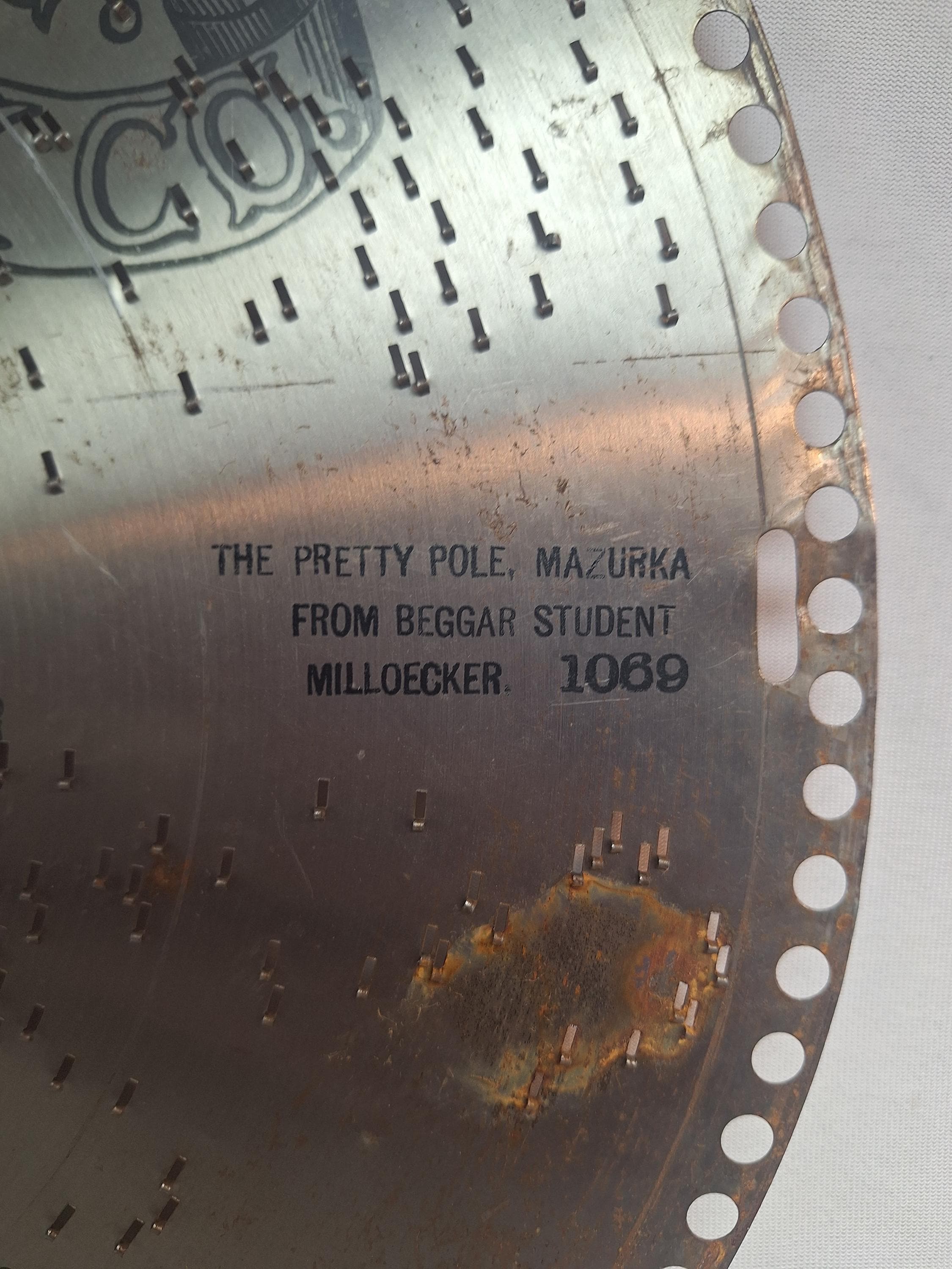Antique Regina Music Box Disc US Patents 1889 1893 Victorian Era