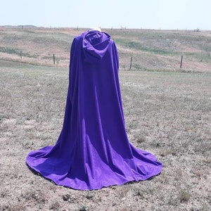 Violet Purple Halloween Hooded Cloak Renaissance Clothing Medieval Gothic Costume Bridal Wedding Cape