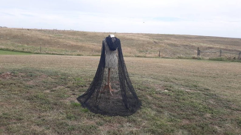 black lace cape halloween