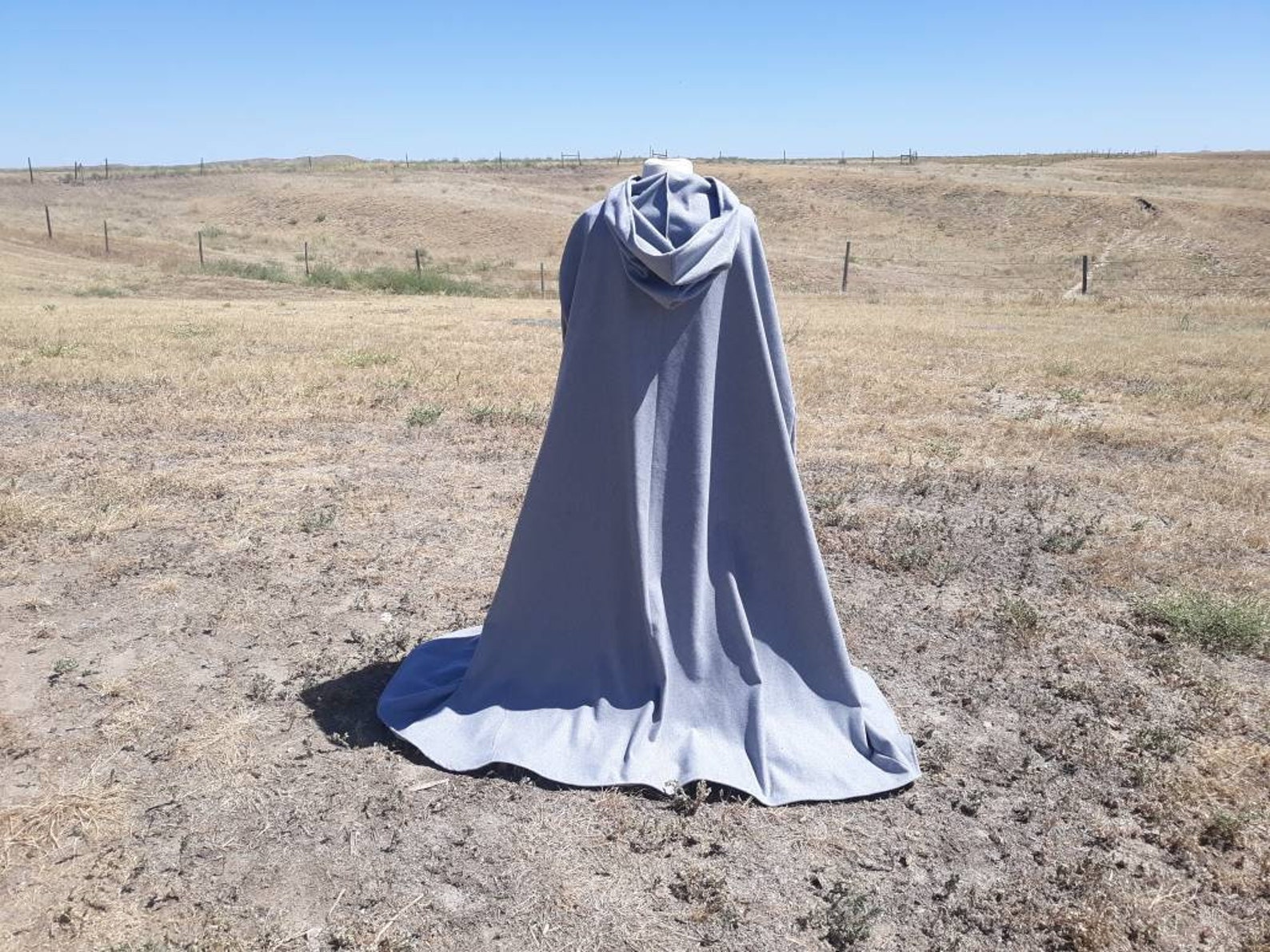 Grey Wool Hooded Cloak Halloween Costume Wedding Cape - Etsy