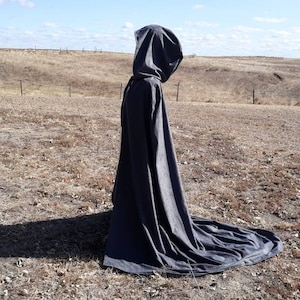 Halloween Gray Hooded Cloak Renaissance Clothing Wedding Cape Costume Wiccan Adult Clothing