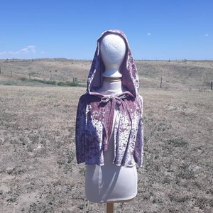 Pink Rose Hooded Bridesmaid Capelet Crushed Velvet Wedding Cape Renaissance Clothing Medieval Cape Pink Princess Costume Bridal Cape