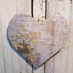Rustic Wood Handmade Heart Farmhouse Valentine's Decor Large Wall ...