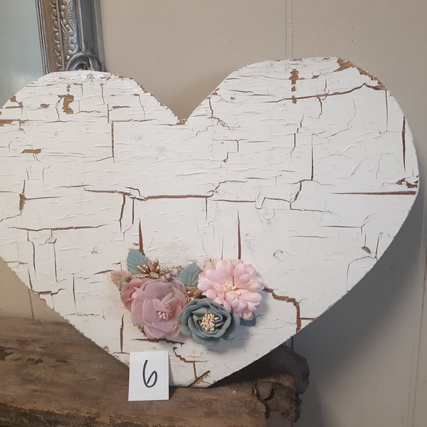 Rustic Wood Heart Farmhouse Wedding Decor Primitive Barnwood Mother's Day Gift Valentine's Day Reclaimed Wood Chippy Country Primitive Heart