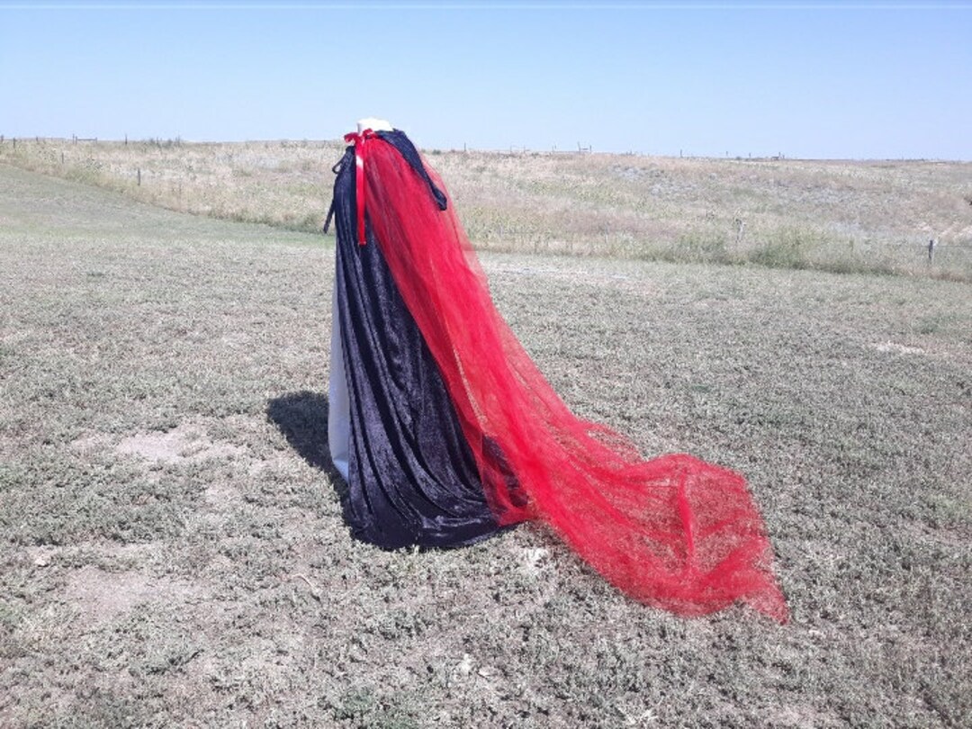 Red Cape Halloween Costume Hooded Cloak Renaissance Medieval Etsy