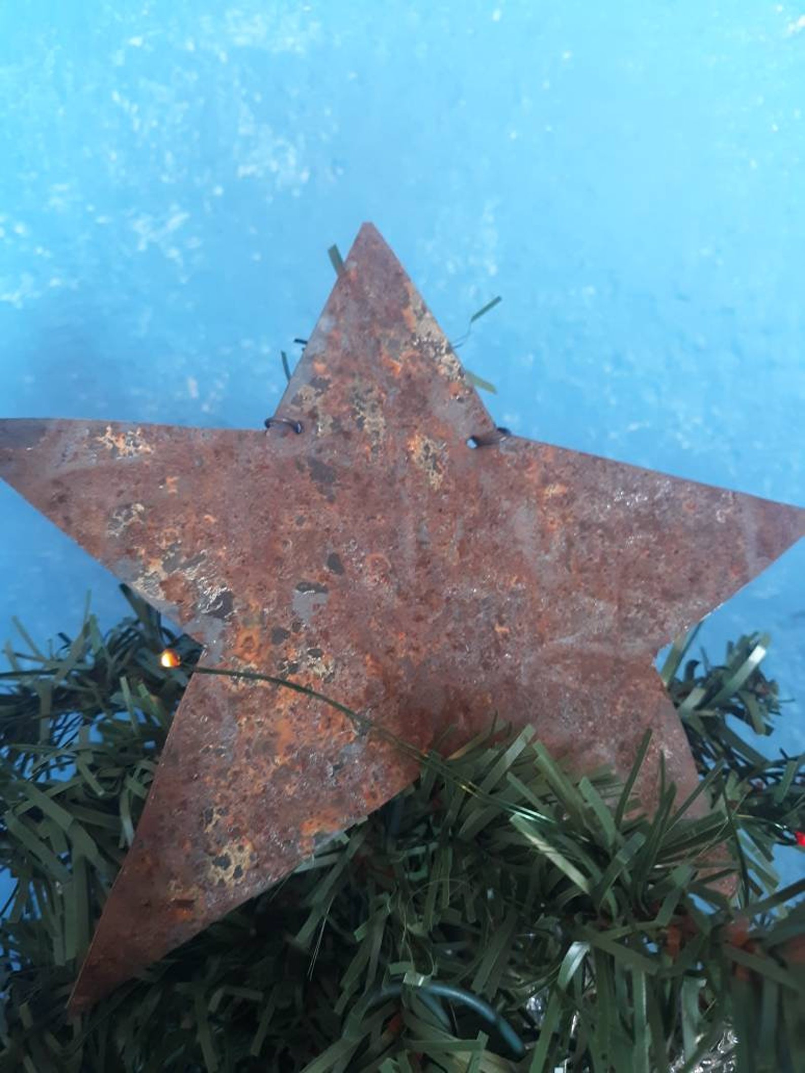 Christmas Tree Topper Tin Star Created Out of Antique Barn Tin ...