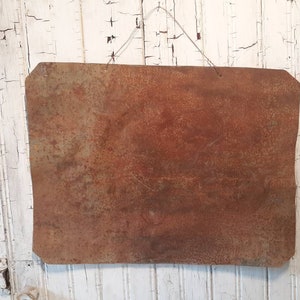 Metal Magnet Board Antique Tin Upcycled From Barn Roof Rustic Primitive Home Decor Storage and Organization Rustic Gift for Her