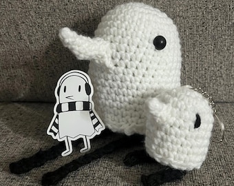 PunPun Onodera - amigurumi-knuffel, amigurumi-sleutelhanger, matte sticker