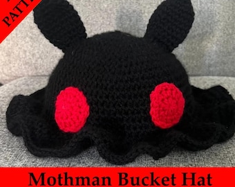 Mothman Bucket Hat Crochet Pattern