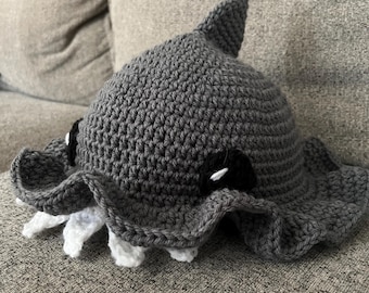 Sombrero de pescador de tiburón - Crochet