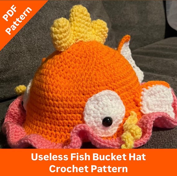 Useless Fish Bucket Hat Crochet