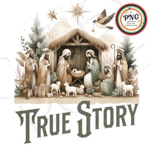 Prawdziwa historia Narodzenia Png, Jezus jest powodem sezonu projekt koszulki, chrześcijański boho akwarela sublimacja przytulny prezent clipart