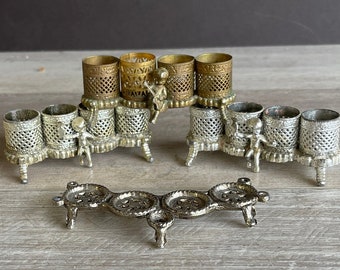 Vintage Filigree Lipstick Holder: Brass or Silver, Boy Decor