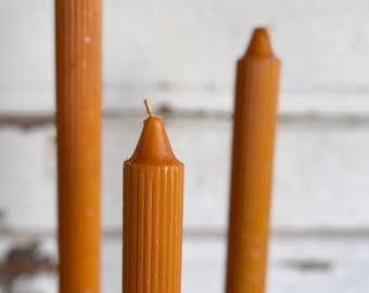 Vintage Marigold Candles -Extra Large Ribbed 24 Inch and 18 inch -Choice