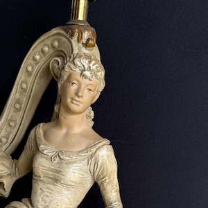 Vintage Figural Lamp -Chalkware Universal Statuary Corp Boudoir Lamp