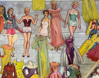 Vintage Paper Dolls  Betty Grable- 1940s Movie Stars - The Two Mary's - Children More - Not Repros