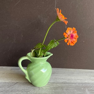 Vintage Camark Swirl Pitcher - Green Small Excellent