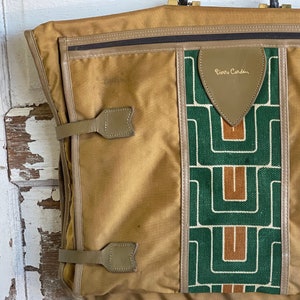 Vintage 80s Lark Expandable Carry on Suitcase Messenger Bag 