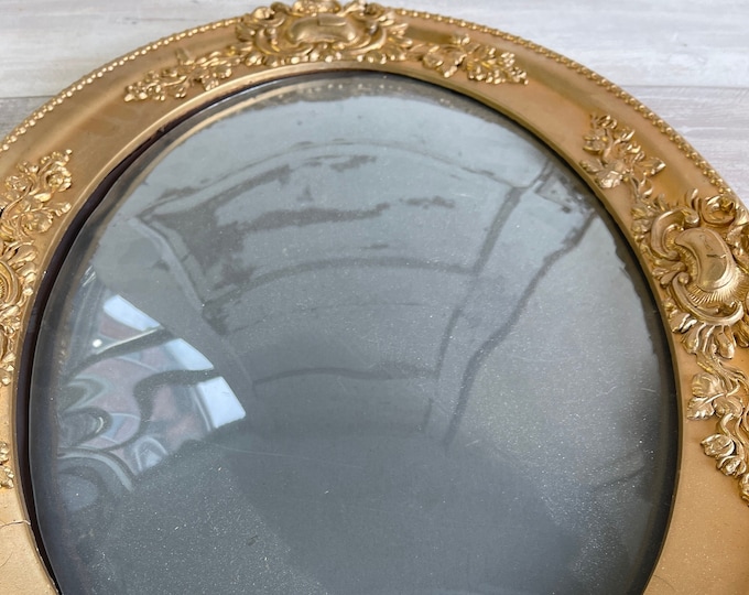 Antique Gesso Frame Oval Convex Glass Dome - Replacement Frame for Your ...