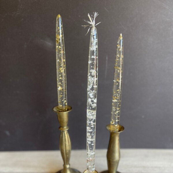 Lucite Taper Candles Etsy