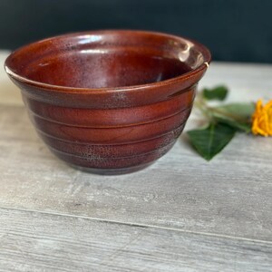 Vintage Western Pottery Brown Bowl - Small Nesting Bowl: 6 inch - AS IS