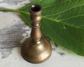 Vintage Brass Candlestick - Holland Delft Miniature
