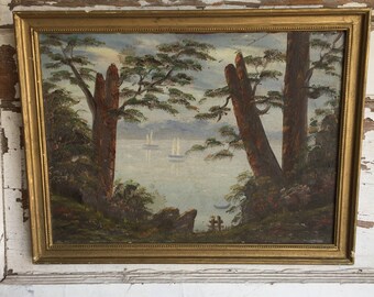 antique oil painting etsy