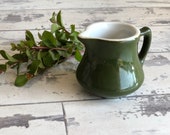 Vintage Mini Creamer Hall Green White Restaurant ware China