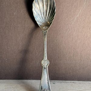 Antique Silver Jelly Spoon: International Silver &quot;Persian&quot; Pattern, 1871