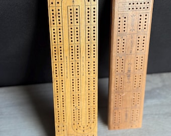 Vintage Cribbage Boards  -choice 2 or 3 tracks