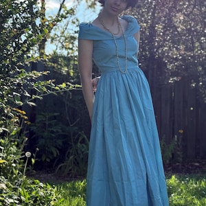 Vintage Formal Dress Teal Taffeta Prom 1960s Bridesmaid Size X Small