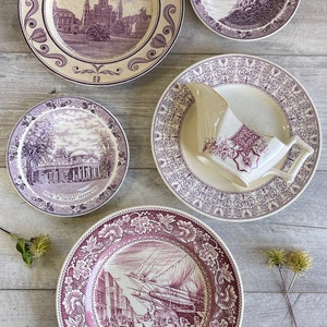 Vintage Mulberry Transferware Plate: Souvenir Plates - Choice of Design