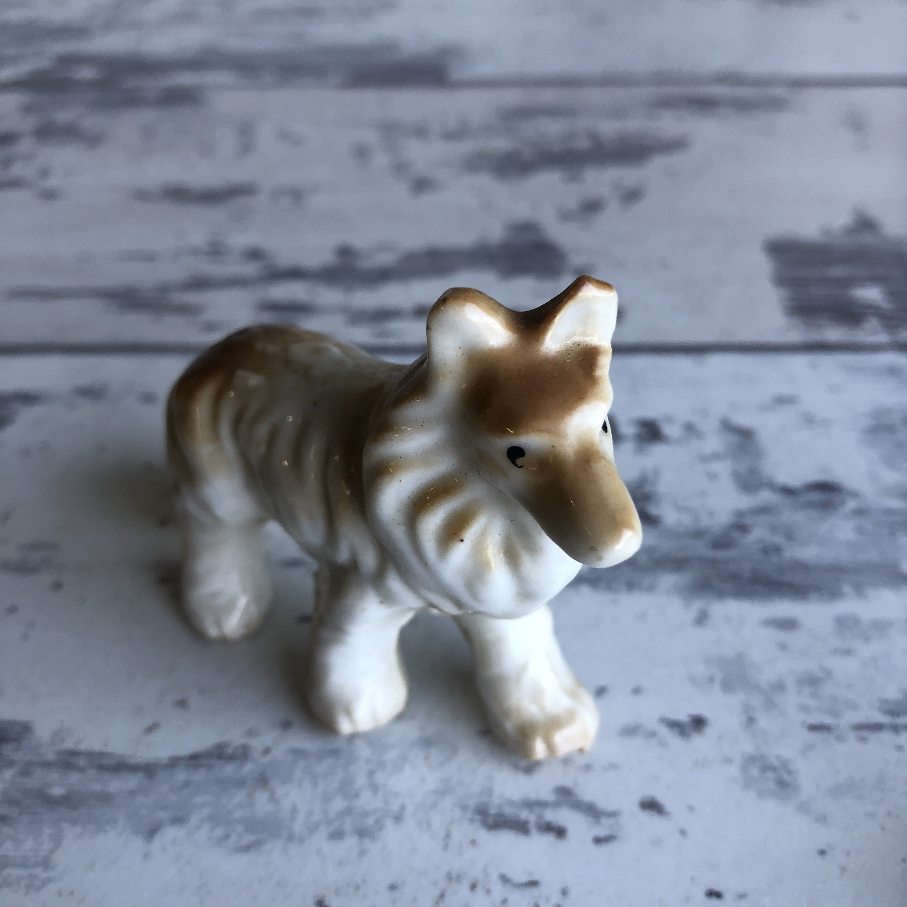 Vintage Collie Terrier Dog Figurines bone China Medium Small | Etsy