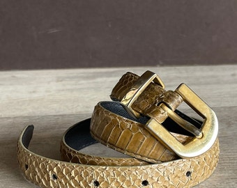 6pc Vintage Leather Belt Lot | Suede, Snakeskin Style, 80s 90s | Size Small il_340x270.7266338772_ao7f.jpg main image 4