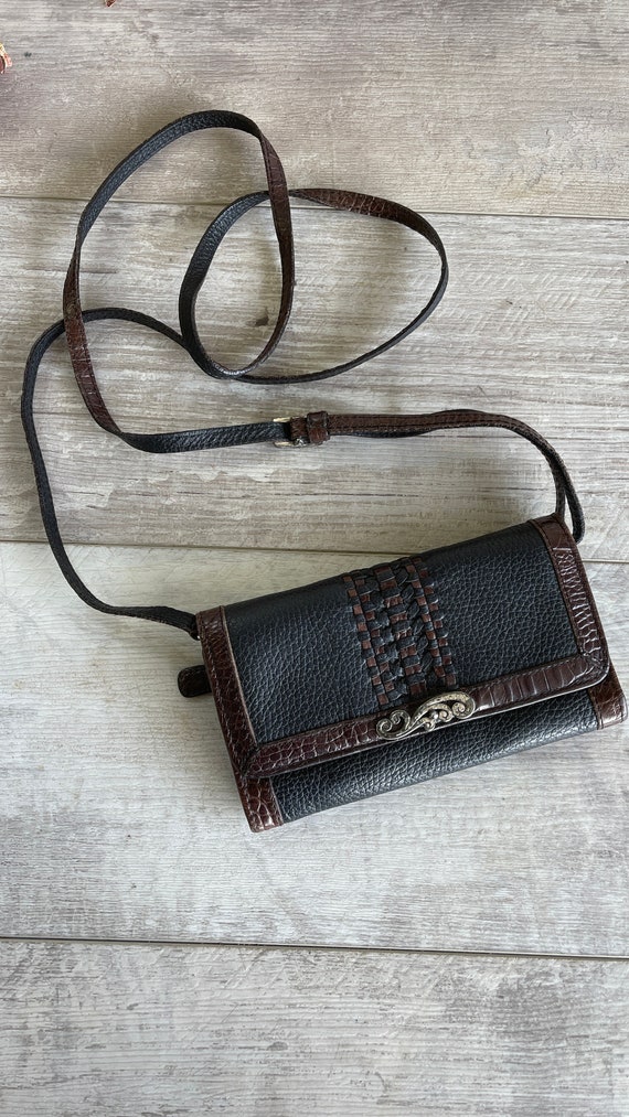 Vintage Brighton Leather Crossbody Wallet Purse 19