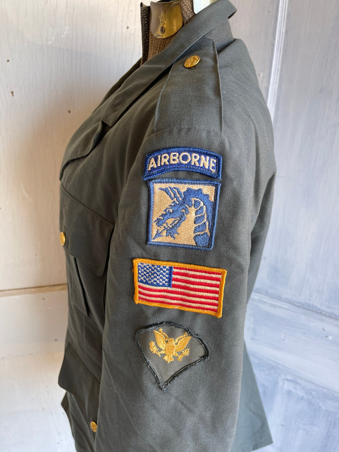 Vintage Army Dress Uniform Jacket 1980s Peacekeeping Patch Etsy