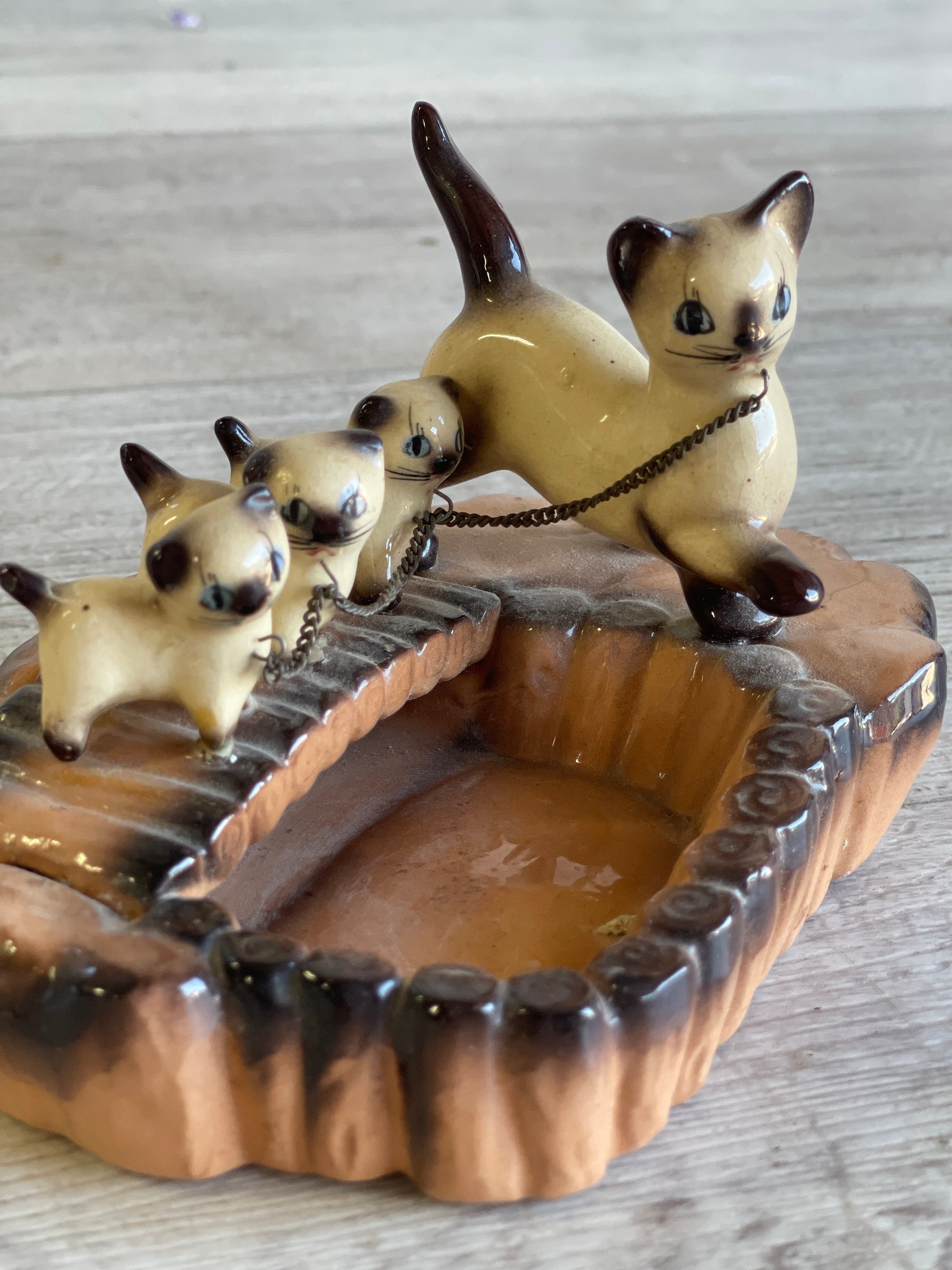 Vintage Novelty Kittens Ashtray - Siamese Cat -japan- Ceramic - Etsy