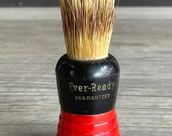 Vintage　Ever Ready 片刃髭剃り　Made in U.S.A. Vintage Ever Ready Shaving Brush Red Bakelite Natural Bristle 200