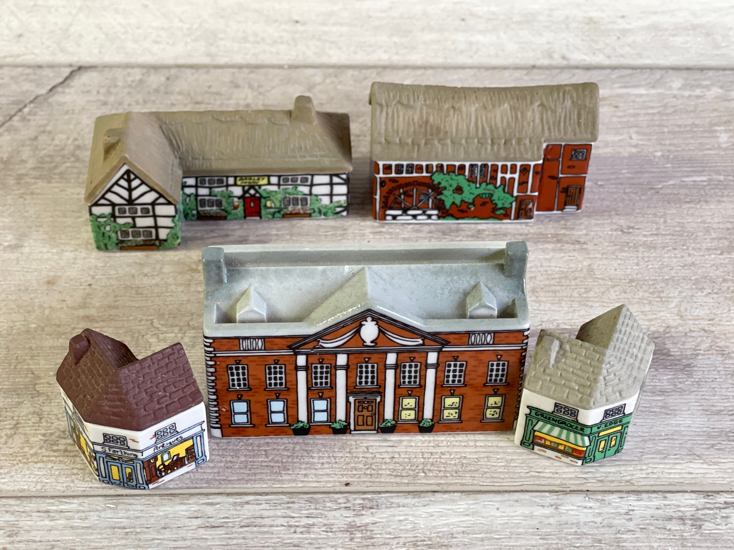 Vintage Wade Porcelain Whimsy on Why Houses: Village Lot of 5 - Etsy