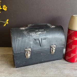 Vintage Lunchbox 1950s V for Victory Dome with Thermos