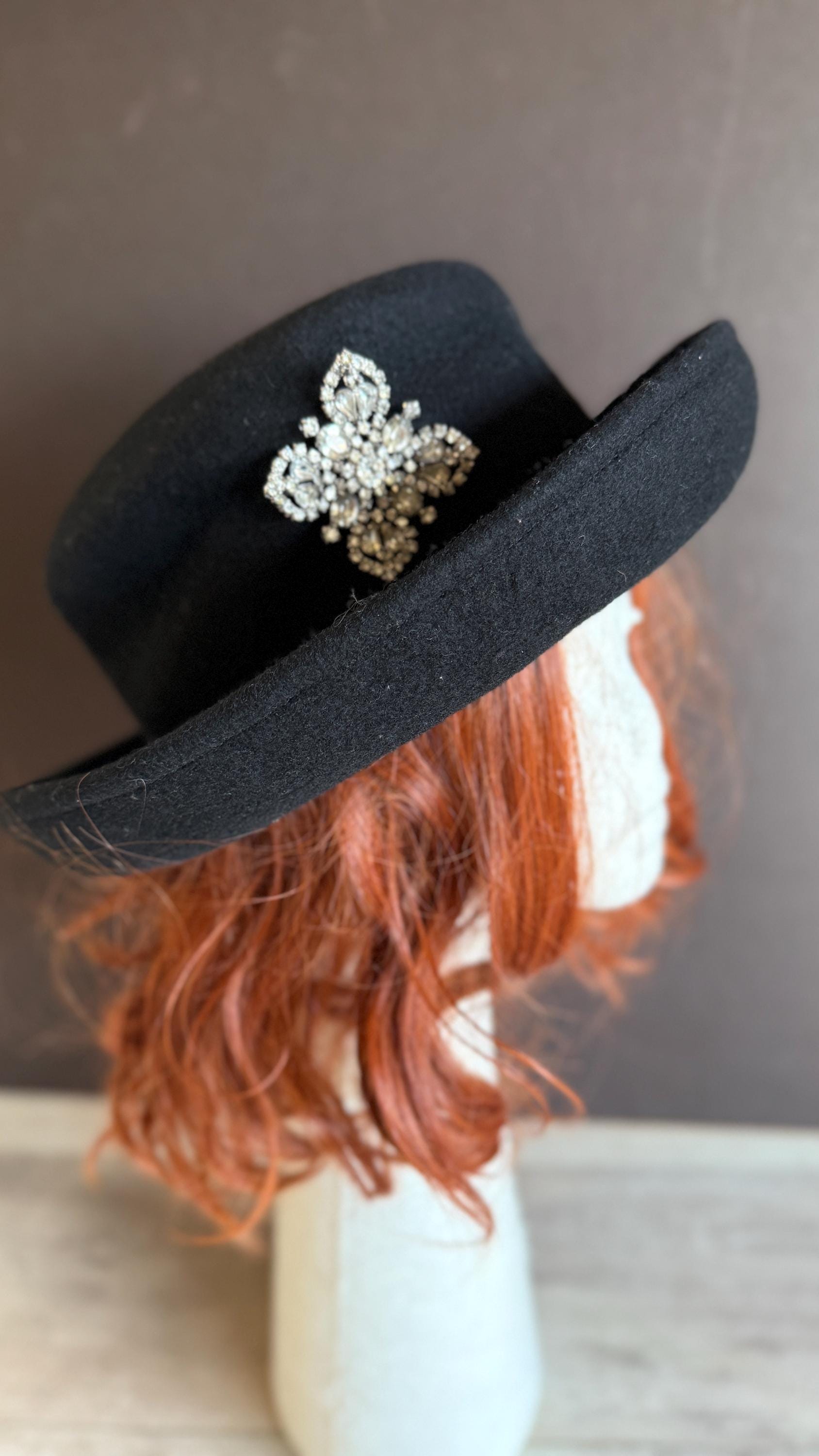 Laura Ashley Black Hat - Etsy display picture 1