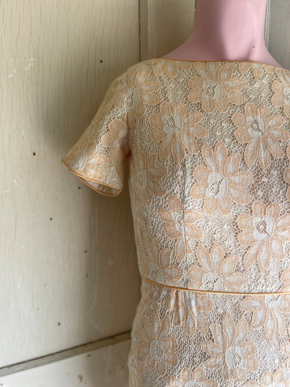 Vintage 1960s Sheath Dress - Lace Wiggle Dress - … - image 10