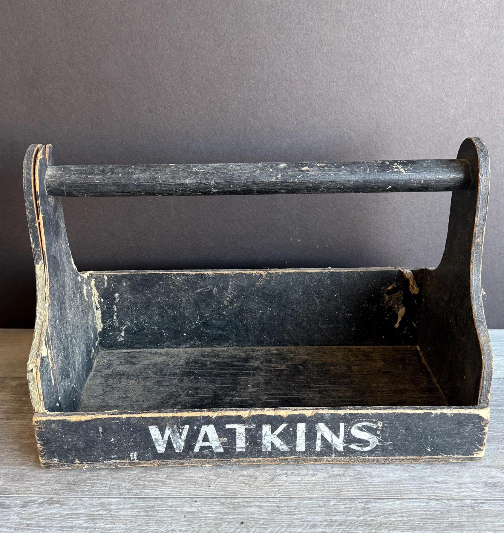 Vintage Watkins Wood Caddy Tote - Salesman Crate - Etsy