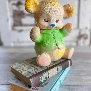 Vintage Bear - Vinyl Squeaker Baby Toy - Edward Mobley Co. 1962