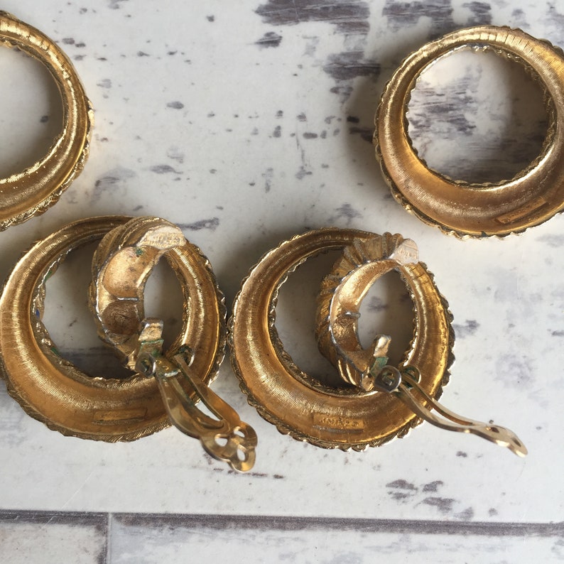 Vintage Joseph Mazer Clip Earrings signed Enamel Jomaz Etsy