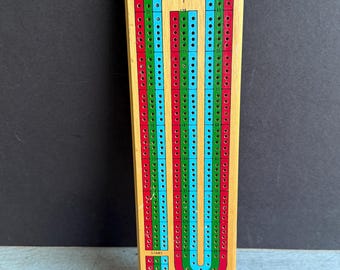 Vintage Cribbage Board - Bicycle 3 Track - NO PEGS