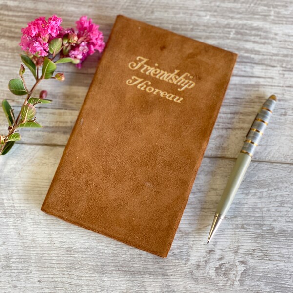 Thoreau - Friendship -Gift Book Suede Leather Cover Book