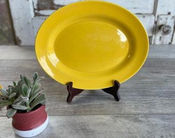 Vintage Harlequin Platter - Yellow
